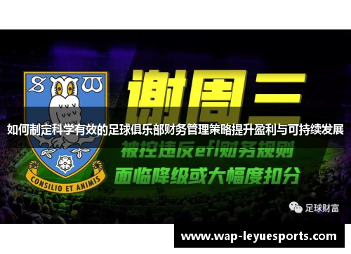 如何制定科学有效的足球俱乐部财务管理策略提升盈利与可持续发展